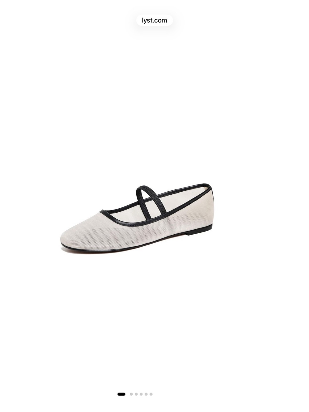 Madewell Greta Round-Toe Mesh Ballet flat in Ecru/Black